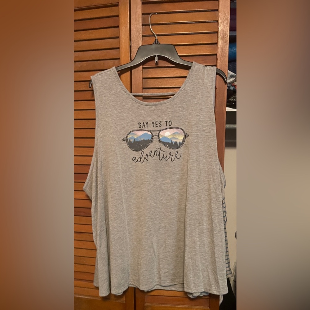 Maurices Gray Adventure Graphic Muscle Tee